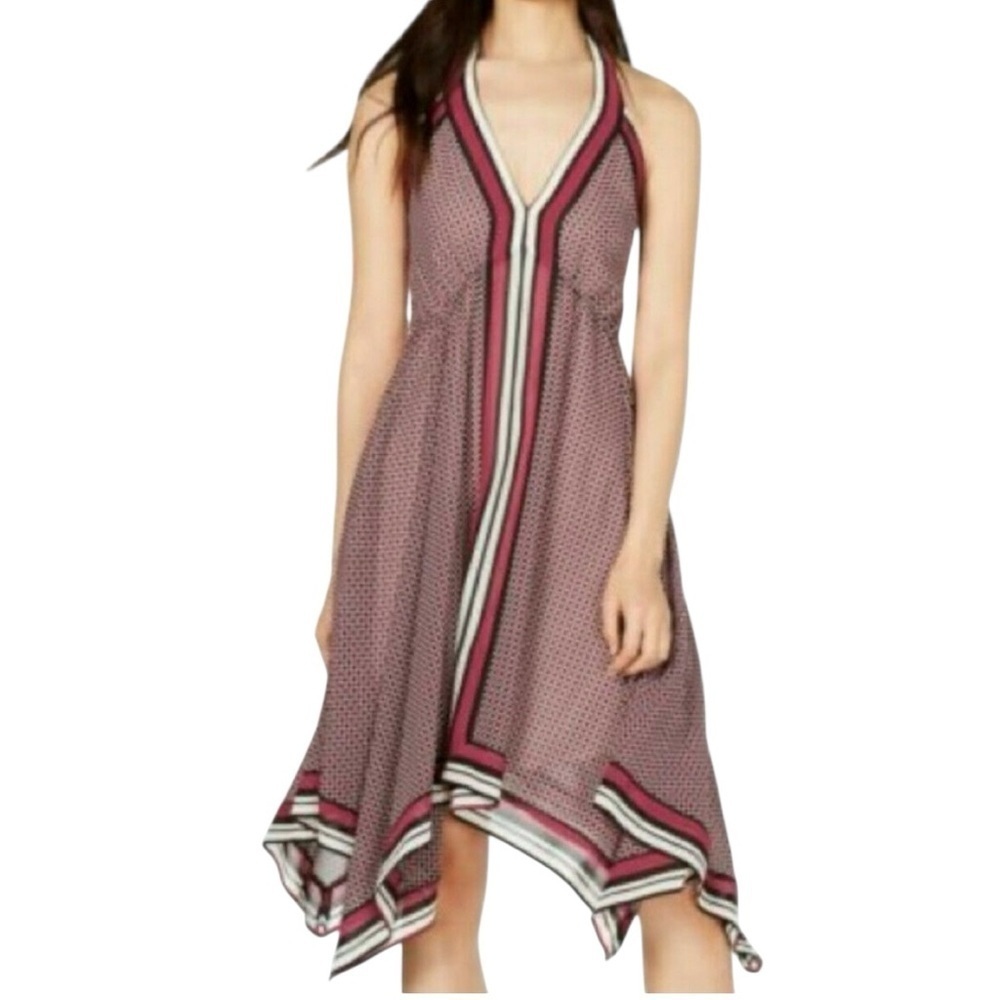 Michael Kors Halter Asymmetrical Hem Dress